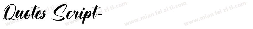 Quotes Script字体转换